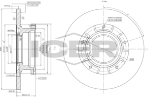 درم خلفي فورد ترنزيت +15 288 ملم 288*69*16 ايسر